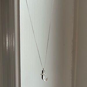 Jenny Bird Monogram Pendant Silver Letter T